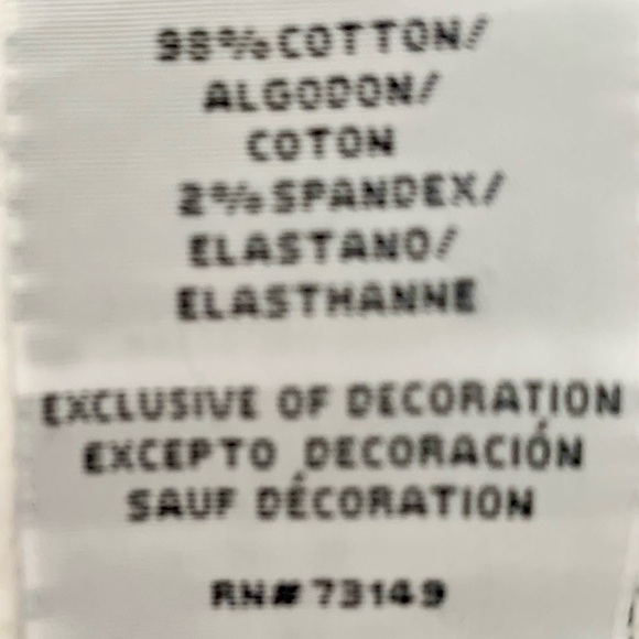 NEW One 5 One White Cropped Pants Size 12 - Picture 9 of 9